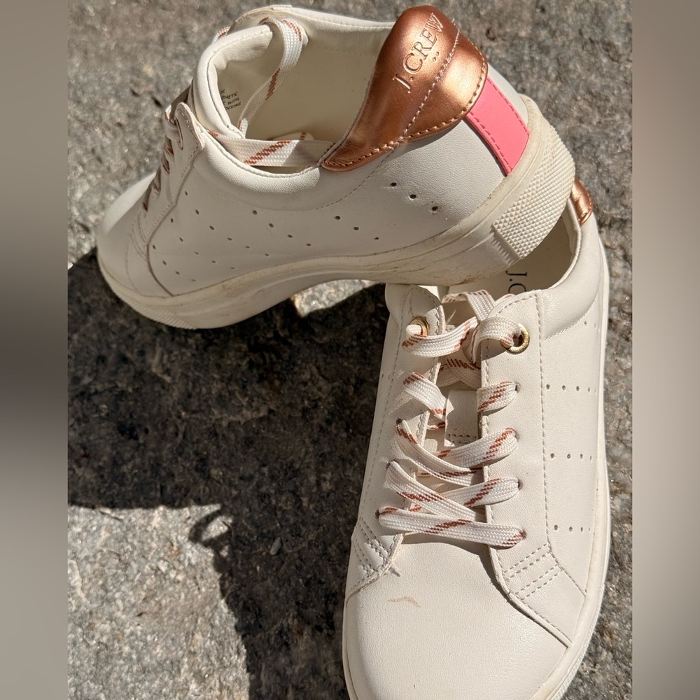 Girls J crew sneakers white size 1